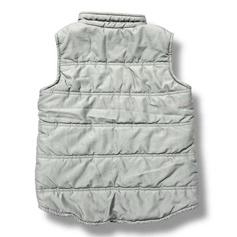 Carters Boys Sleeveless Winter Vest Gray Zip Closure Size 5
